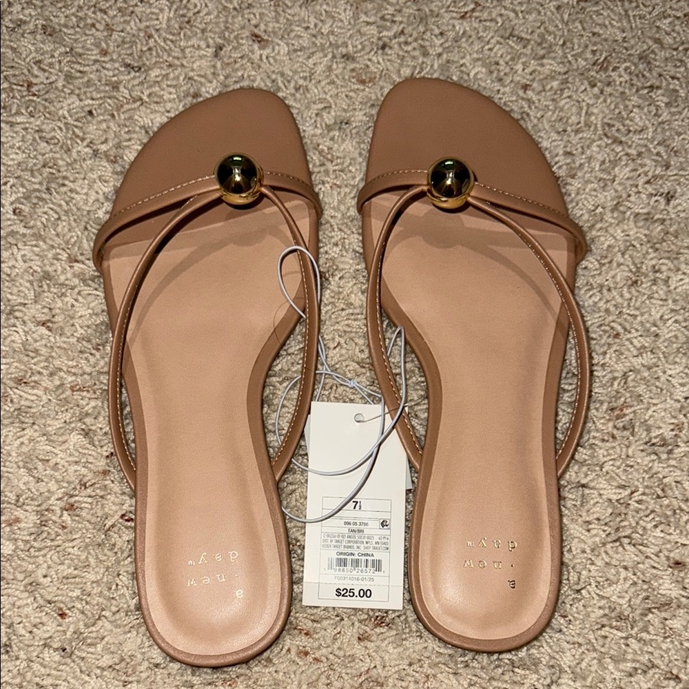 A New Day Bri Tan Slide Sandals